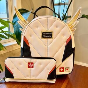 Overwatch Mercy Loungefly Backpack and Wallet SDCC Exclusive